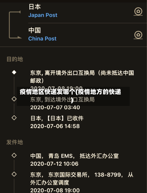 疫情地区快递发哪个(疫情地方的快递)