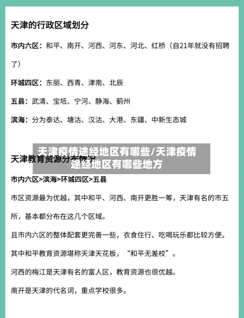 天津疫情途经地区有哪些/天津疫情途经地区有哪些地方-第1张图片