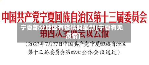宁夏部分地区有疫情吗最新(宁夏有无疫情)-第1张图片